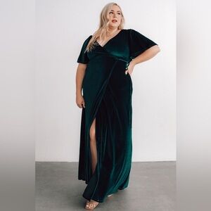 BALTIC BORN Meghan Velvet Wrap Maxi Dress